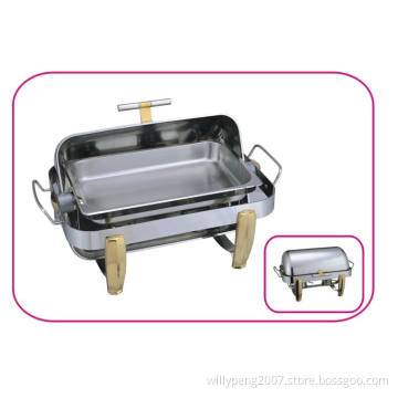 Oblong Chafing Dish with Brass Leg
